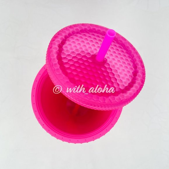 Starbucks NEON PINK & Yellow Pineapple Studded Cup - Picture 2 of 11